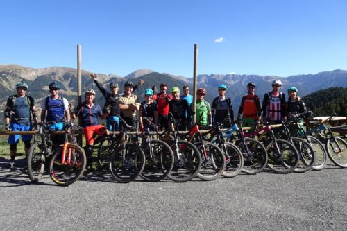 Big group high in Andorra enduro mountain biking andorra
