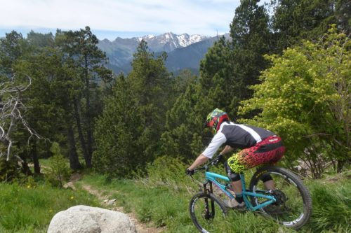 Dropping in to OCD Enduro Mountain Biking Andorra Natural Singletrack