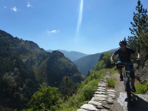 The start of Snowline Trail enduro mountain biking andorra
