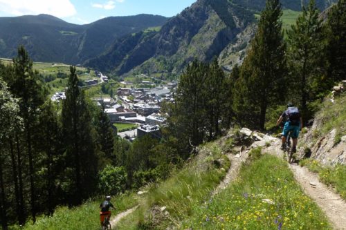 The Basement Trail final switchbacks enduro mountain biking andorra
