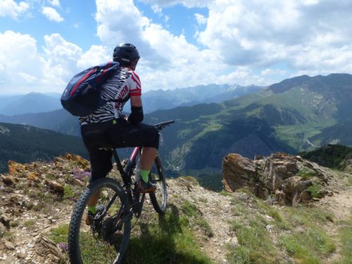 Blair plans how to ride the small dropoff