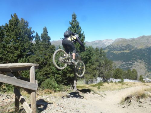 Dropoff at Soldeu Enduro Mountain Biking Andorra Natural Singletrack