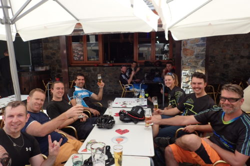 Waiting for the van home after Jordis Way enduro mountain biking andorra