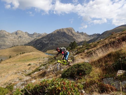 Above the lakes on Skyfall enduro mountain biking andorra